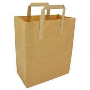 Paper bags with flat handle SINGLE