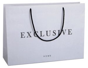 Paper bags with textile rope SINGLE